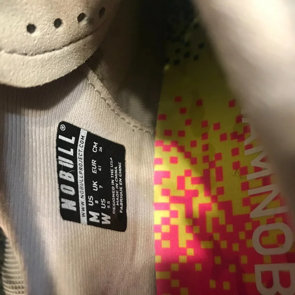 NOBULL Gray Low-Top Trainers with Neon Gradient Sole